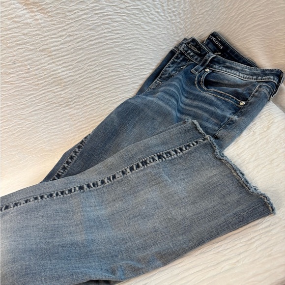 Vigoss Heritage Fit Dallas Bootcut – Distressed-Embellished Pockets – Sz 7/8 - Picture 14 of 16